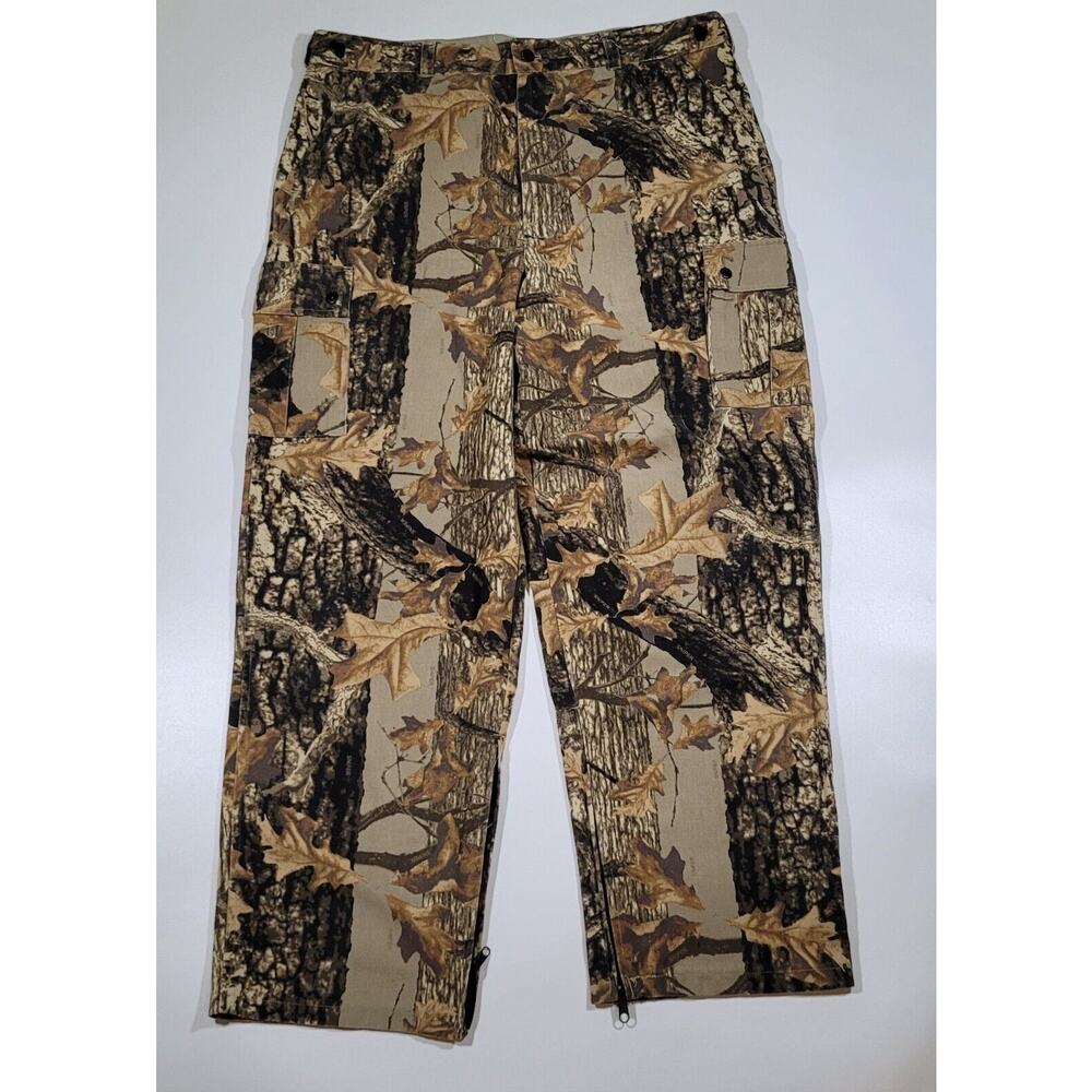 Sniper Camo Mens Cargo Pants Real Tree Oak Leaf Hunting Outdoor 40x29 Gorpcore